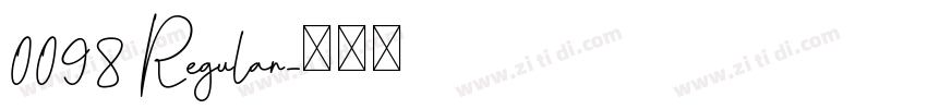 0098 Regular字体转换